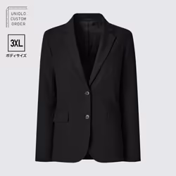 Uniqlo Japan Stretch Tailored Jacket  Set Up  3xl - 09 BLACK/68
