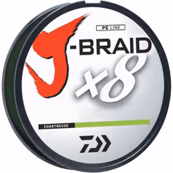 Daiwa J Braid 300m 8 Strand Round Braid Line 20lb Light Green  Chartreuse