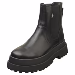 Buffalo Pluto Vegan Womens Chelsea Boots in Black - 7