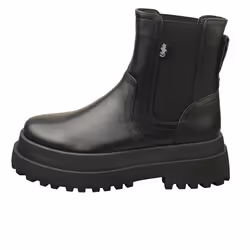 Buffalo Pluto Vegan Womens Chelsea Boots in Black - 7