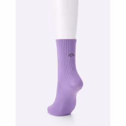 Gu By Uniqlo Crew Socks  Logo - 09 BLACK/ONE SIZE