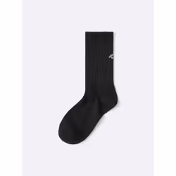 Gu By Uniqlo Crew Socks  Logo - 09 BLACK/ONE SIZE