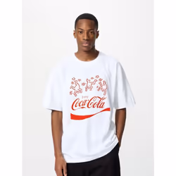 Uniqlo Japan Keith Haring X Coca Cola Ut relaX - 00 WHITE/L