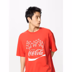 Uniqlo Japan Keith Haring X Coca Cola Ut relaX - 16 RED/L