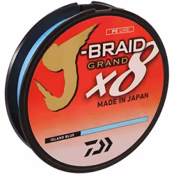 Daiwa J Braid 300m 8 Strand Round Blade Line 80lb Gray Light