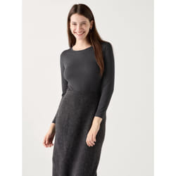 Uniqlo Japan HeaTTech Crew Neck T - 08 DARK GRAY/XS