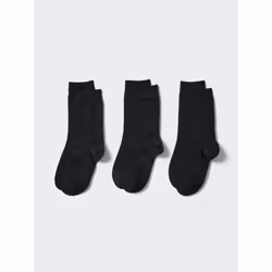 Uniqlo Japan Socks 3 Pair - 09 BLACK/2325