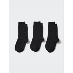 Uniqlo Japan Socks 3 Pair - 09 BLACK/2325