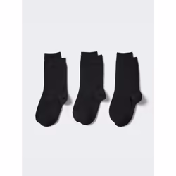 Uniqlo Japan Socks 3 Pair - 09 BLACK/2325