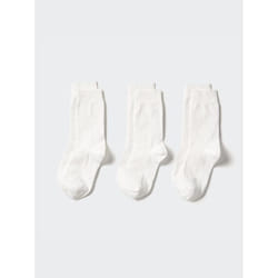 Uniqlo Japan Socks 3 Pair - 00 WHITE/2325