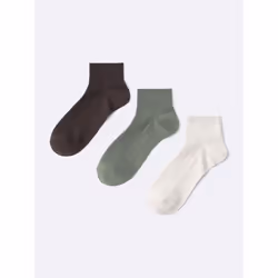 2/ONE SIZE) Gu By Uniqlo Ribbed Collar Ankle Socks 3p - 81 MULTI(PATTERN