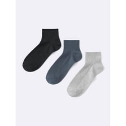 Gu By Uniqlo Ribbed Collar Ankle Socks 3p - 80 MULTIPATTERN1/ONE SIZE