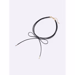 Gu By Uniqlo Narrow Ribbon Choker - 03 GRAY/ONE SIZE