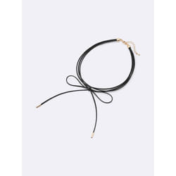 Gu By Uniqlo Narrow Ribbon Choker - 38 DARK BROWN/ONE SIZE