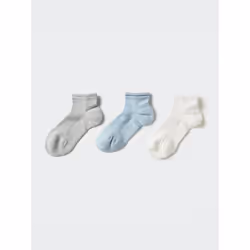 Uniqlo Japan Short Socks 3 Pair Set - 03 GRAY/2426