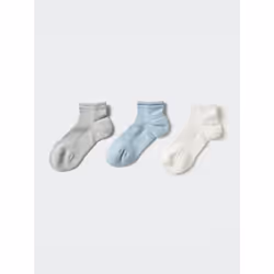 Uniqlo Japan Short Socks 3 Pair Set - 03 GRAY/2426