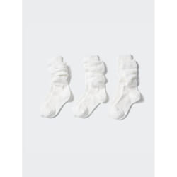 Uniqlo Japan Loose Socks 3 Pair Set - 00 WHITE/2325