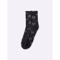 Gu By Uniqlo Lace Crew Socks - 09 BLACK/ONE SIZE