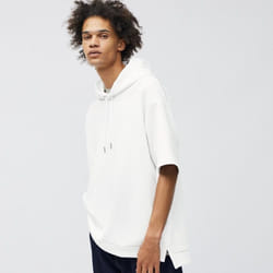 Gu By Uniqlo Dry Double Face Hoodie  5 Minute Sleeve - 07 GRAY/XS