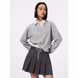Gu By Uniqlo Lager Shirt  Long Sleeve  Q - 69 NAVY/XS