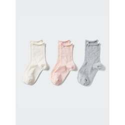 Uniqlo Japan Socks  3 Pair Set - 00 WHITE/2426