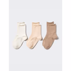 Uniqlo Japan Socks  3 Pair Set - 00 WHITE/2325