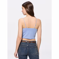 Gu By Uniqlo Bra Feel Cropped Dramame Camisole - 10 PINK/L