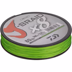 Daiwa J Braid 300m 8 Strand Round Braid Line 15 Lb Light Green  Chartreuse