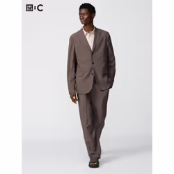 Uniqlo Japan Impressive Tuck Pants - 38 DARK BROWN/XXL