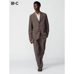 Uniqlo Japan Impressive Tuck Pants - 38 DARK BROWN/XXL
