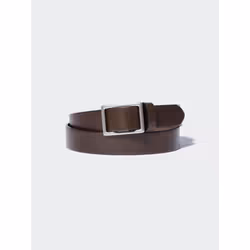 Uniqlo Japan Italian Leather Holeless Belt - 37 BROWN/M
