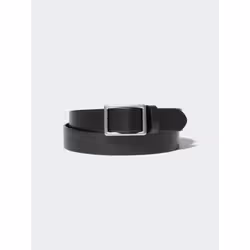 Uniqlo Japan Italian Leather Holeless Belt - 09 BLACK/XL