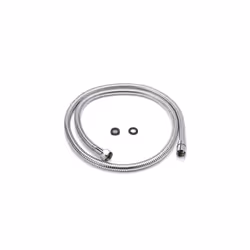 Stainless Steel Shower Hose with 2 Washers - 1.25m (49â) - Extra Long Universal Replacement Hose with Chrome Finish - Anti ...