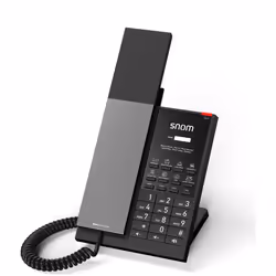 Snom HD350W, IP Phone, Black, Wired handset, Desk/Wall, Anti-bacterial, Gigabit Ethernet