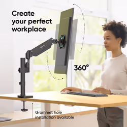 ONKRON G75 86.4 cm (34") Desk Black - Additional view 4