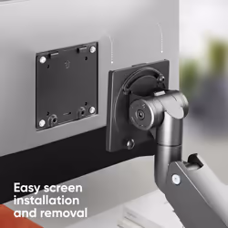 ONKRON Heavy Duty Monitor Arm for 17-57 Inch Screens  Single Monitor Arm Desk Mount up to 59.4 lbs - Gas Spring Monitor Arm for Desk with VESA 75x75-2 - Additional view 4