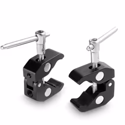 SMALLRIG Super Clamp(2 Pack) Magic Arm Clamp with 1/4 and 3/8 Threads for DJI Ronin, Camera Monitor, LED Light-2058