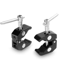 SMALLRIG Super Clamp(2 Pack) Magic Arm Clamp with 1/4 and 3/8 Threads for DJI Ronin, Camera Monitor, LED Light-2058