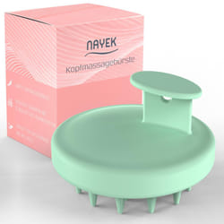 NAYEK Green Silicone Scalp Massager Hair Growth- Scalp Scrubber for Healthy Hair with Soft Silicone Bristles for Dandruff Removal and Healthy Scalp. S