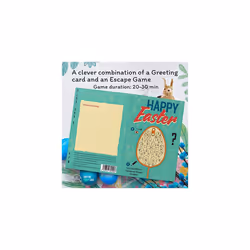 3x set puzzle greeting Easter cards for puzzle enthusiasts. Clever combination of Easter card & Escape Room
