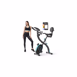 MERACH 4 in 1 Foldable Exercise Bike with Exclusive APP for Customizable Exercise Plans, 16-Level Magnetic Resistance Folding ...