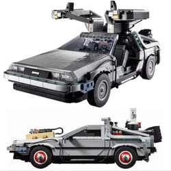 New 1872pcs Back To The Future Time 1:12 Machine Compatible 10300 Building Blocks Technical Car Bricks Construct Birthday Toys Gifts