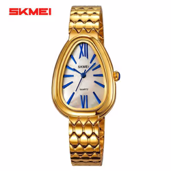 SKMEI Fashionable Personalized Snake Shaped Watch Small Dial Light Luxury Temperament Women Quartz Watch - gold