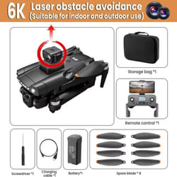 New V198 Gps Drone Esc 8k Hd Camera Professional Fpv 5g Wifi Laser/optical Flow Obstacle Avoidance Brushless Motor Foldable Quadcopter T - 6K 1B Lidar