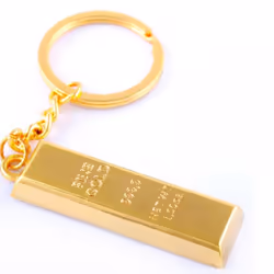 Car-styling Metal Key Holder Creative Gold Bar Keychain Key Chain Auto Pendant Auto Accessories Car Keyring Bullion Key Rings - Other