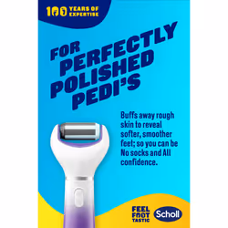 Scholl ExpertCare 2-in-1 File & Smooth. Dual Speed Pedi Electric Foot File for Hard Skin and Callus Removal. Batteries Included
