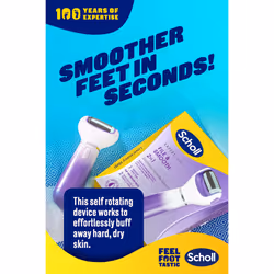Scholl ExpertCare 2-in-1 File & Smooth. Dual Speed Pedi Electric Foot File for Hard Skin and Callus Removal. Batteries Included