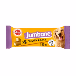 24 Pedigree Jumbone Medium Dog Treats Chicken & Lamb Dog Chews (12x180g)