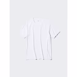 Uniqlo Japan Dry Ex Crewneck Tee  Short Sleeve - 00 WHITE/XS