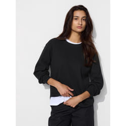 Uniqlo Japan Waffle Crew Neck T  Long Sleeve - 09 BLACK/XS
